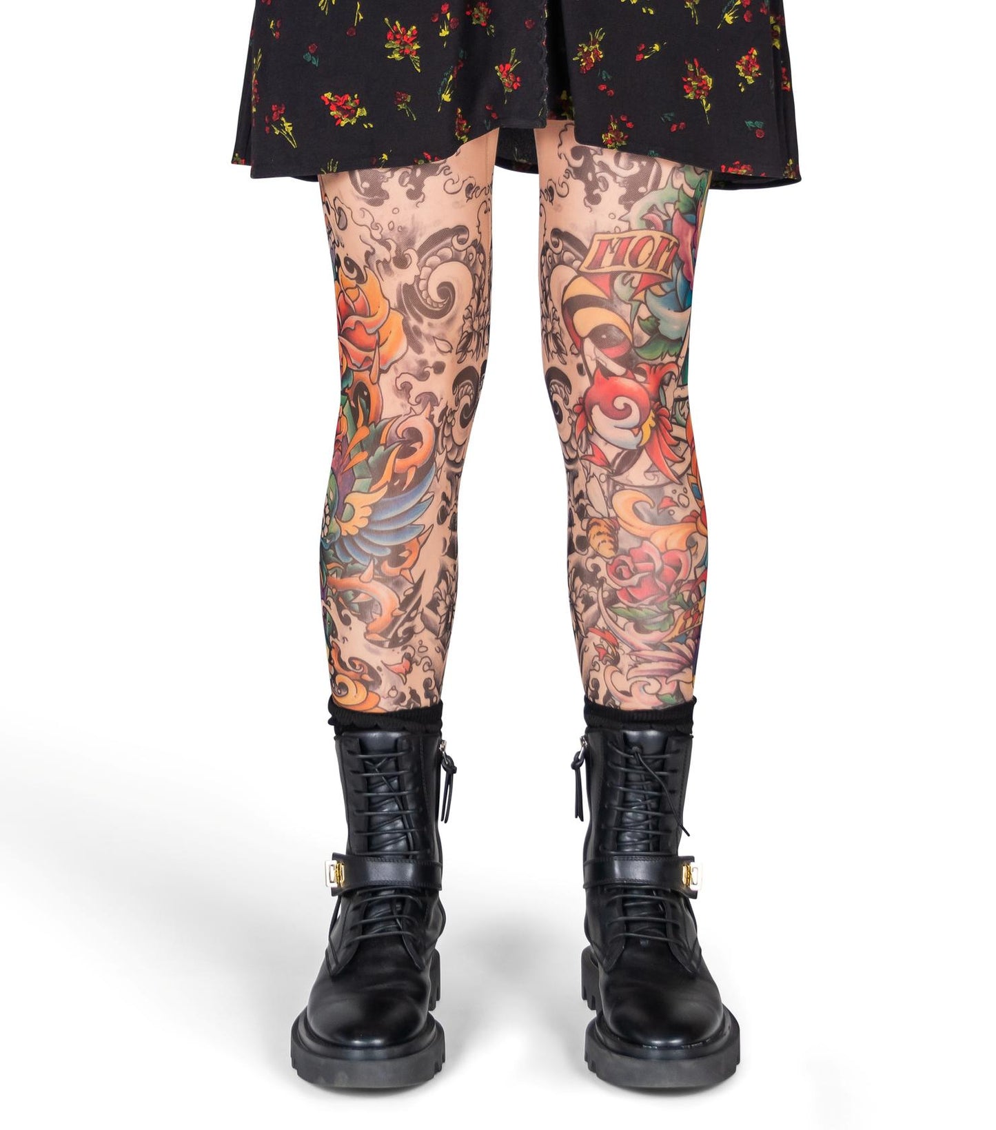 Black Salvation Momn Dad Save Me Tattoo Leggings