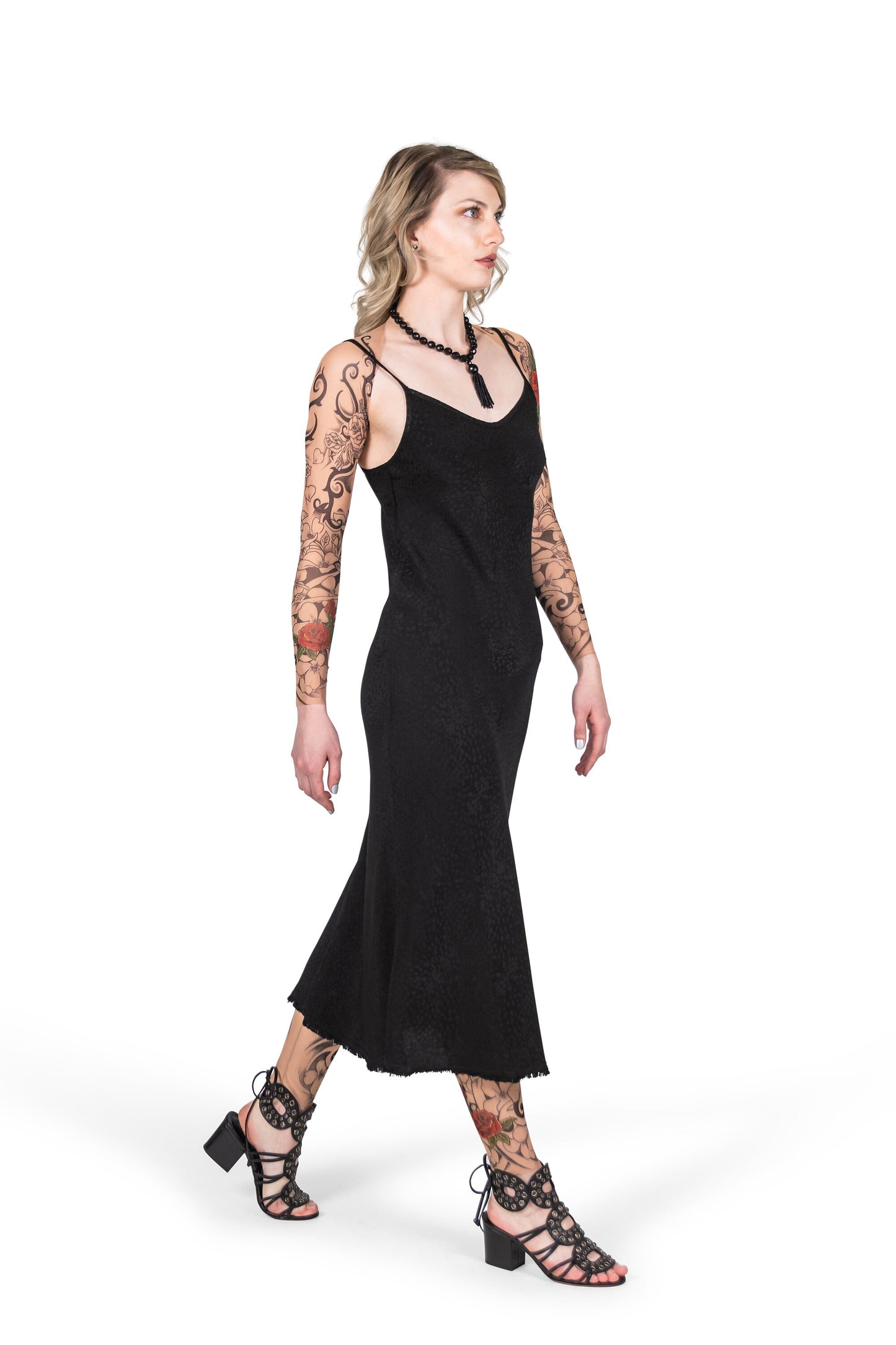 Flamenco Red Rose Tattoo Sleeve Shrug