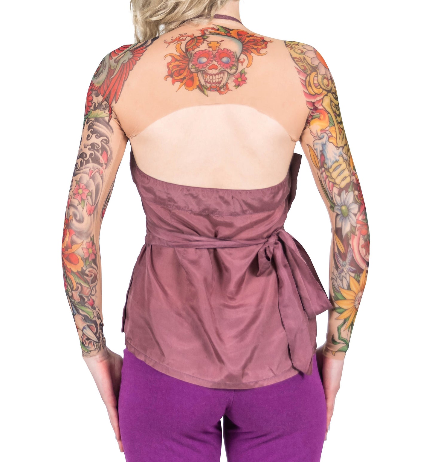 Sugar Skulls Day of the Dead Tattoo Shrug