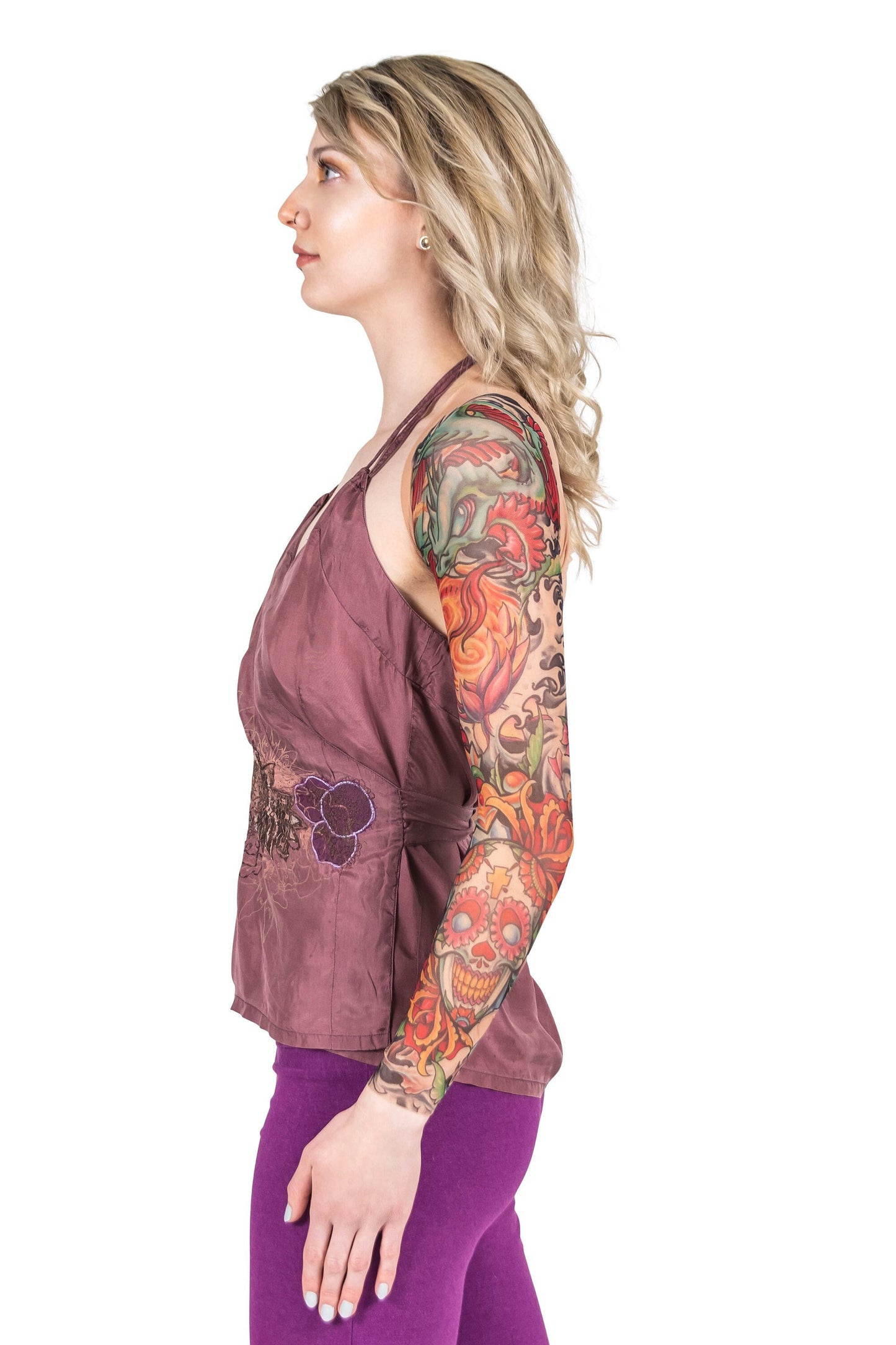 Sugar Skulls Day of the Dead Tattoo Shrug