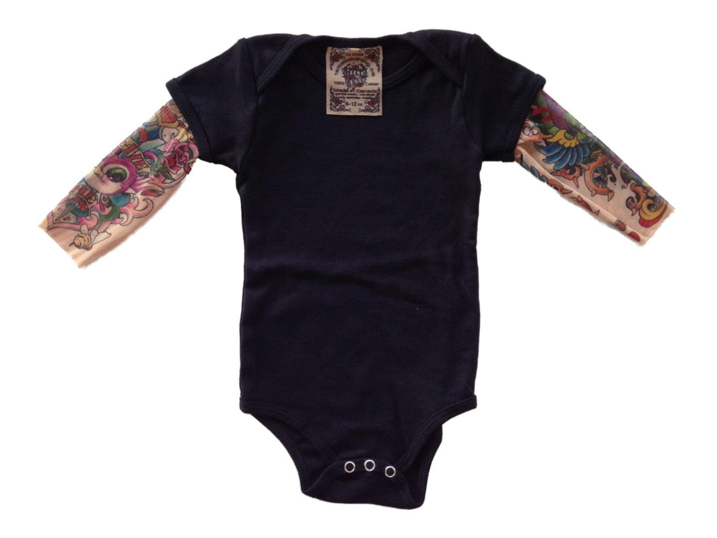 Salvation (Mom Dad Save Me Tatts) Baby Tattoo Sleeve Shirt Bodysuit