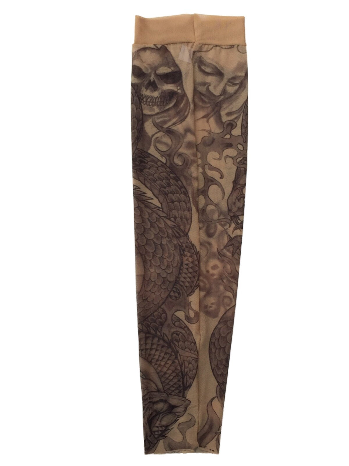 Grim Reaper Dragons Mother Mary Single Tattoo Mesh Sleeve