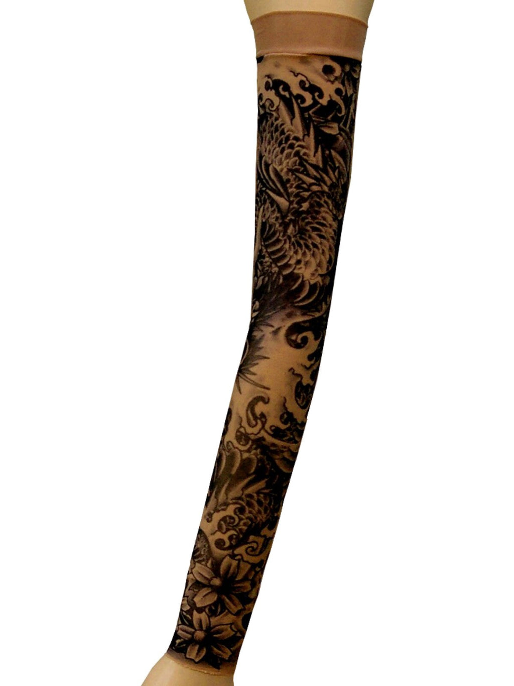 Dragon Serpents Black Water Single Tattoo Sleeve