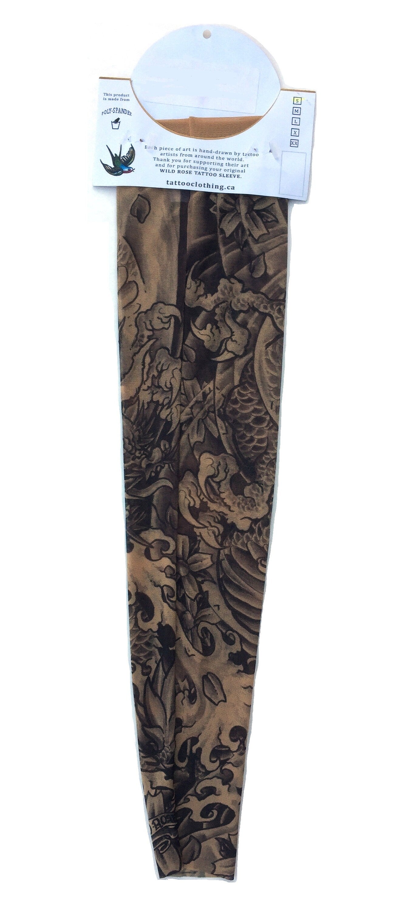 Dragon Serpents Black Water Single Tattoo Sleeve