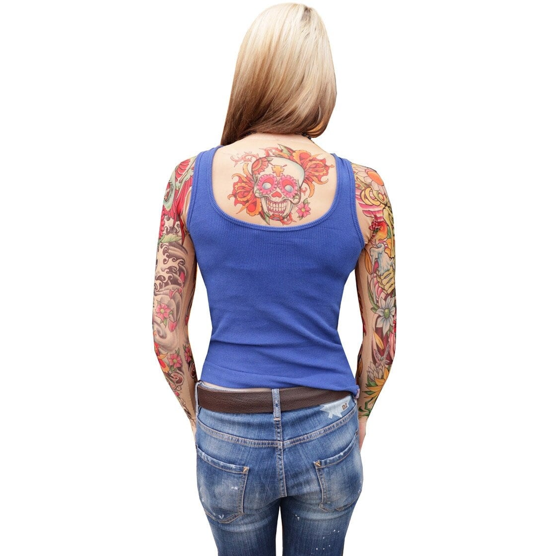 Sugar Skulls Day of the Dead Tattoo Shrug