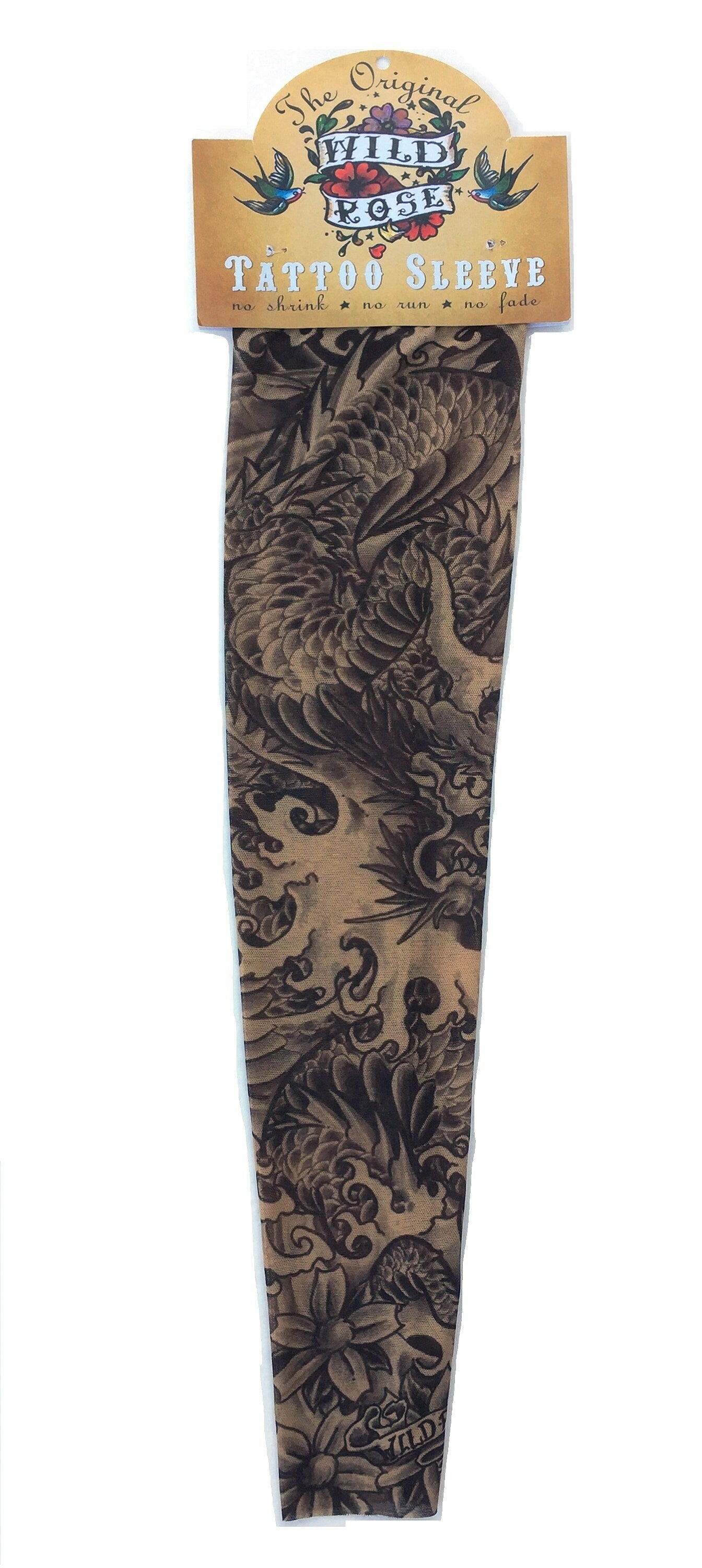 Dragon Serpents Black Water Single Tattoo Sleeve