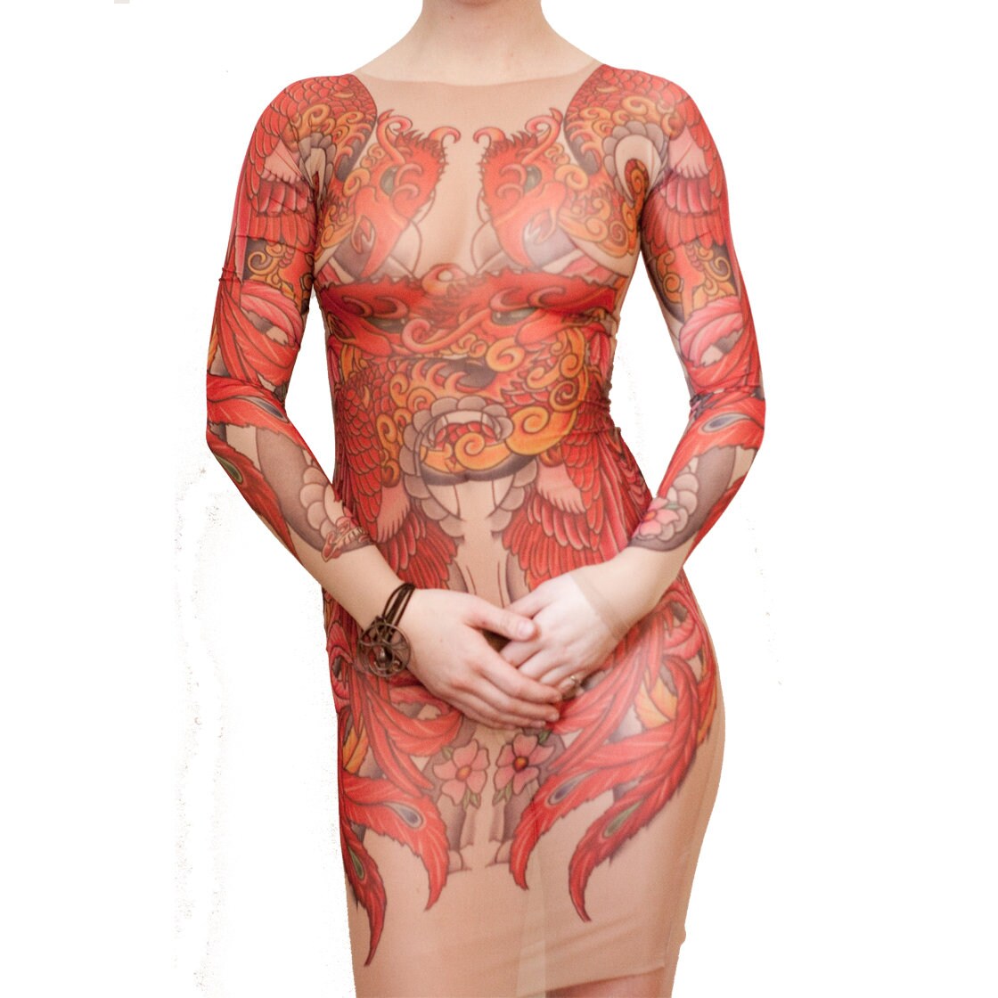 Phoenix Mesh Tattoo Dress