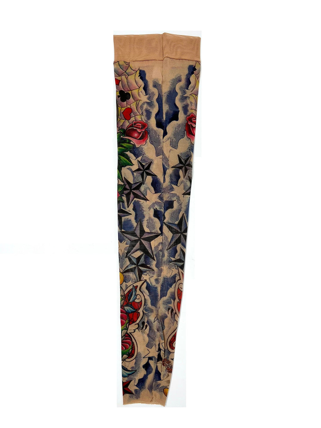 Cowgirl Gambler Horseshoe Poker Cobra Single Tattoo Sleeve