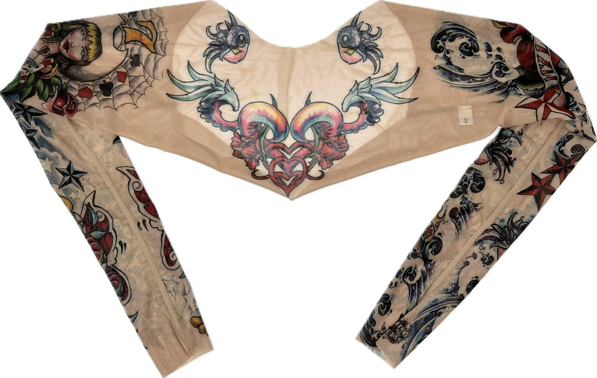 Lucky Tattoo Shrug featuring Cowgirl Stars Sparrows Cobra Skull Sleeve Artwork